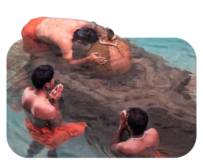 Cleansing Karmas in Energized Water Bodies